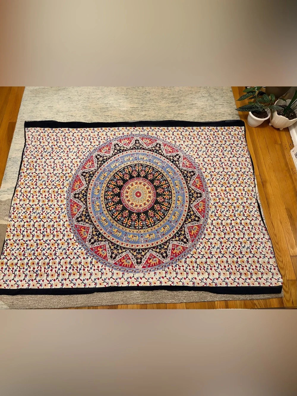 100% Cotton Elephant Mandala Tapestry